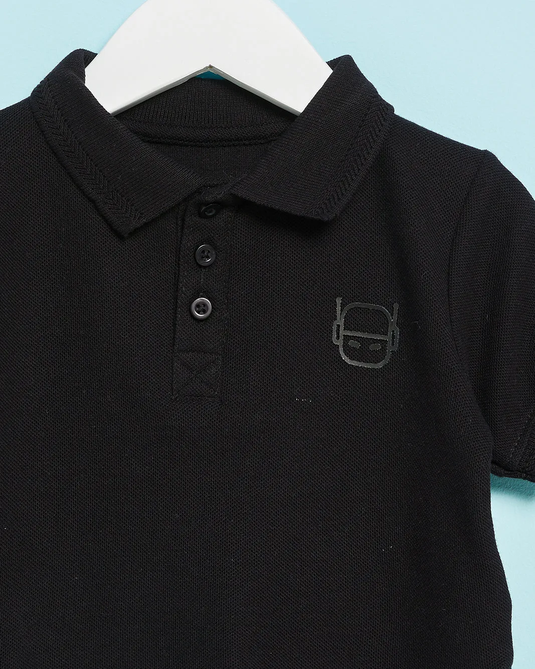 Infant Boys Black Basic Polo shirt sold by Redtag product image thumbnail 2