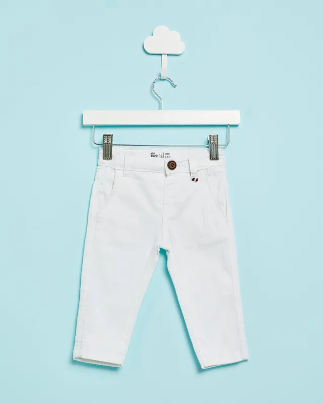 Infant Boys White Basic Casual Trouser sold by Redtag