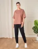 Women Brown Solid Active T-Shirt sold by Redtag