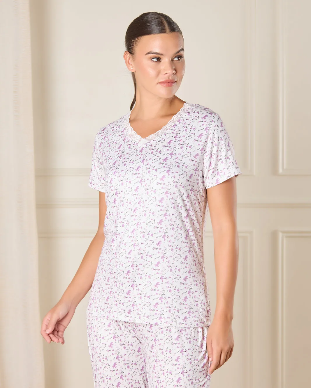 Women White Printed Pajama Set (2 Piece) sold by Redtag product image thumbnail 2