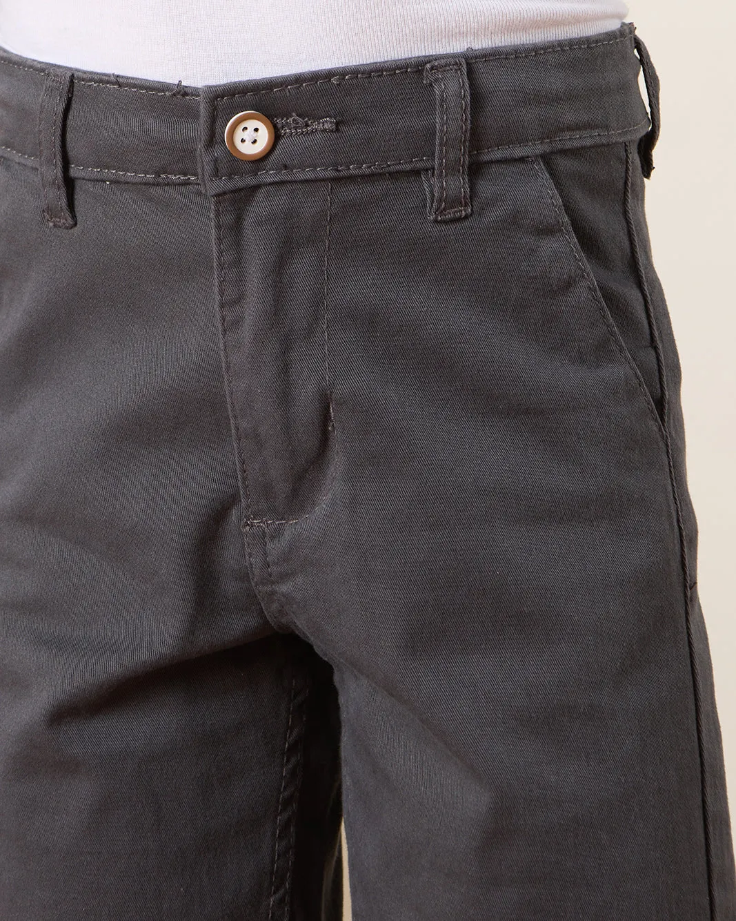 Boys Grey Chino Shorts sold by Redtag product image thumbnail 4