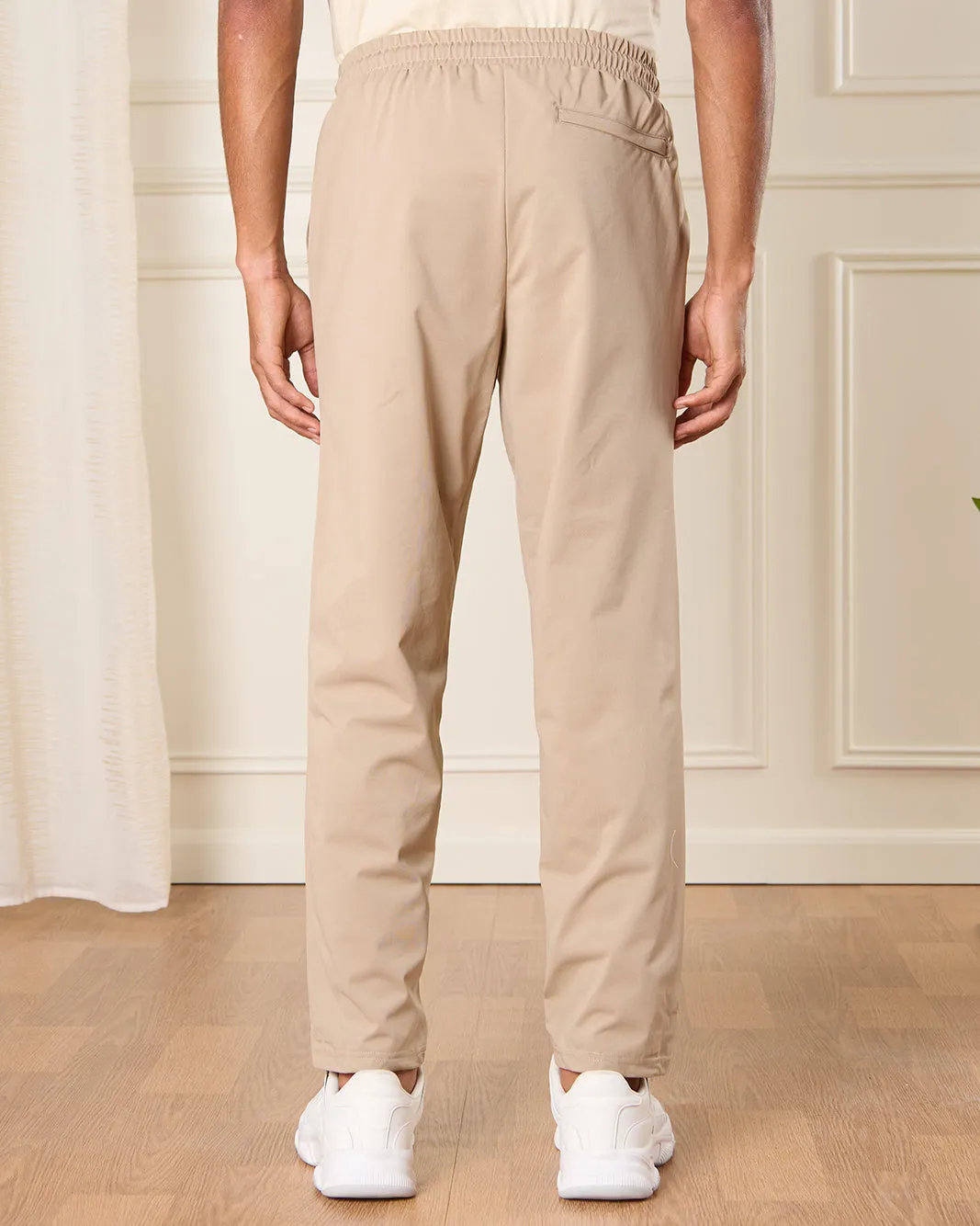 Men Beige Solid Active Pants sold by Redtag product image thumbnail 3