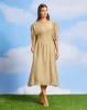 Women Beige Flowy Dress sold by Redtag