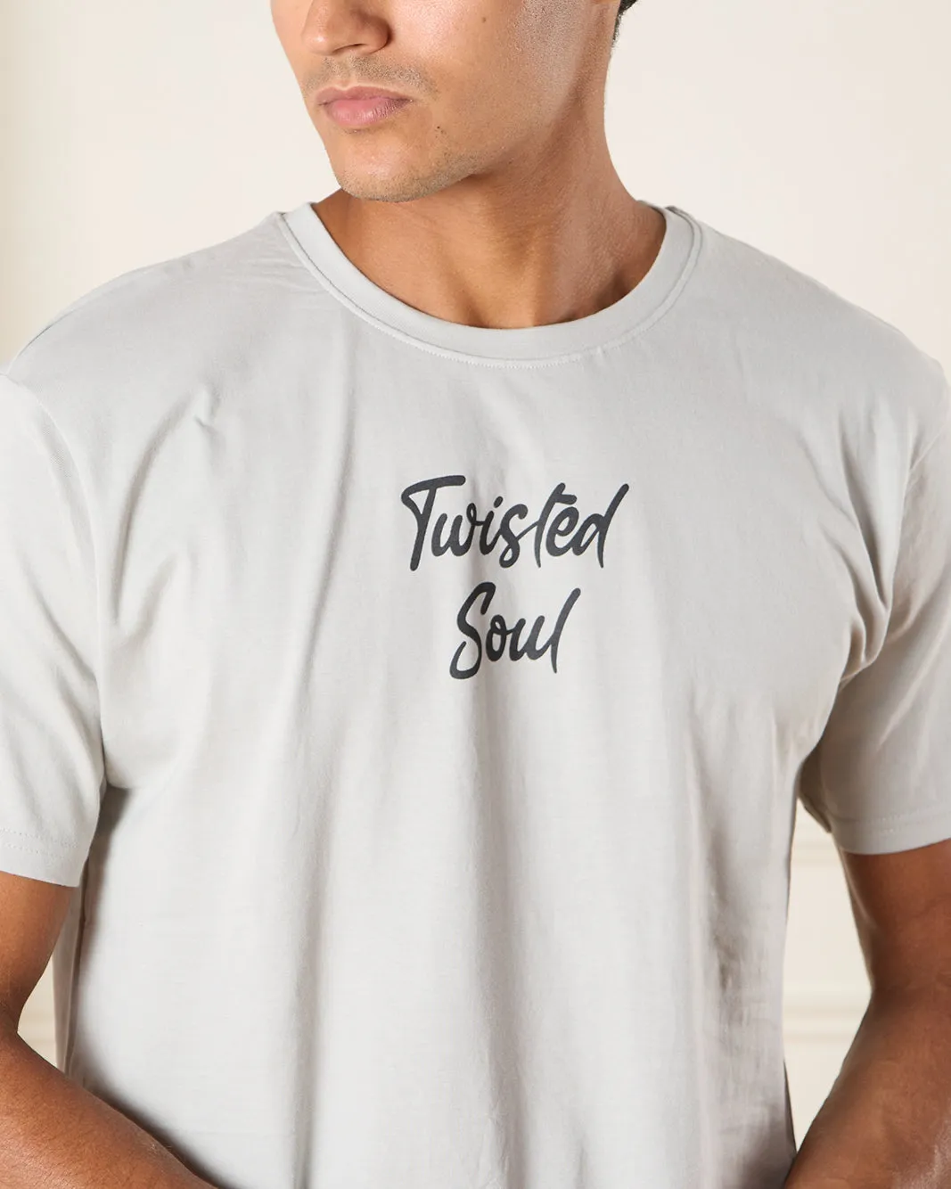 Men Grey Back Print T-Shirt sold by Redtag product image thumbnail 4