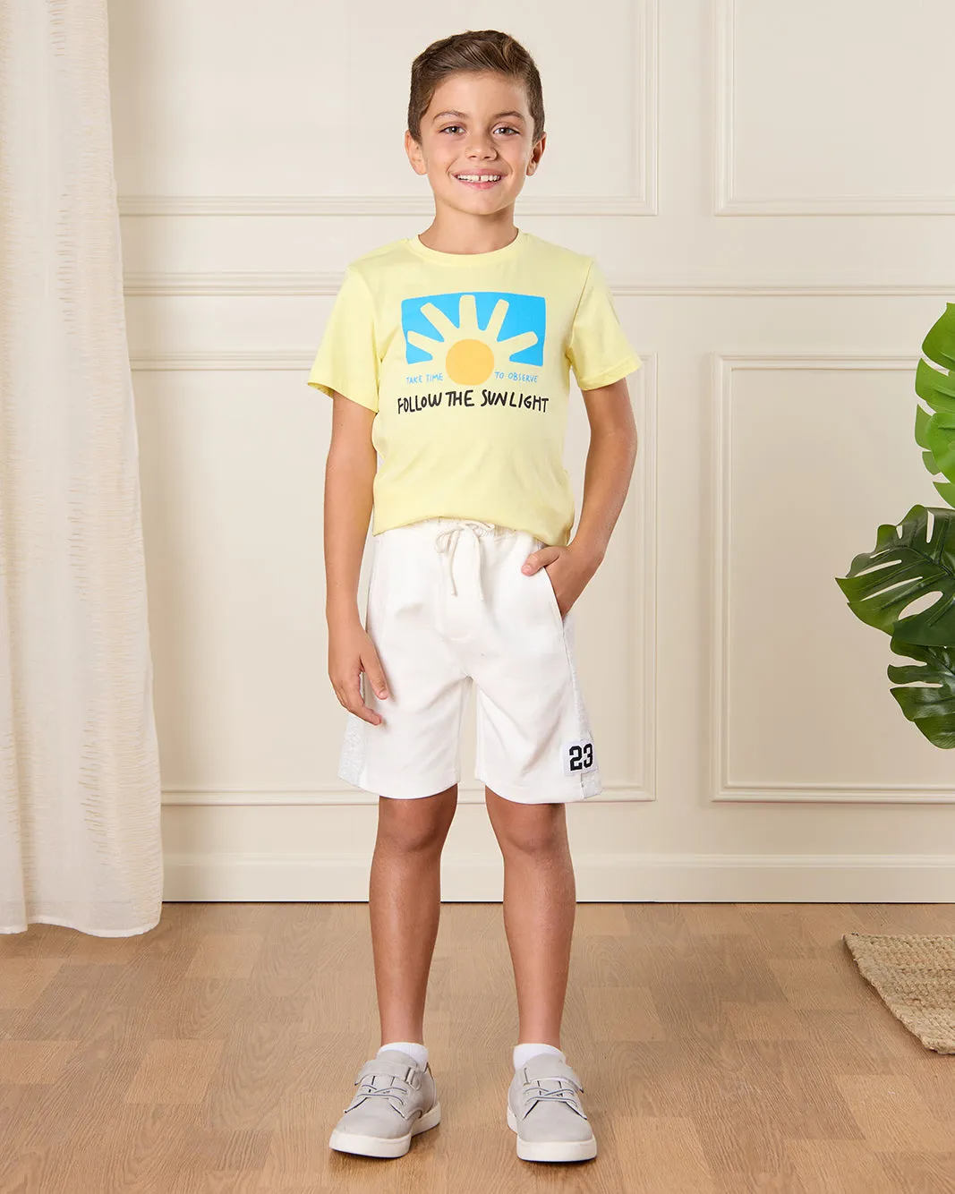Boys Yellow Sunlight Print T-Shirt sold by Redtag product image thumbnail 2