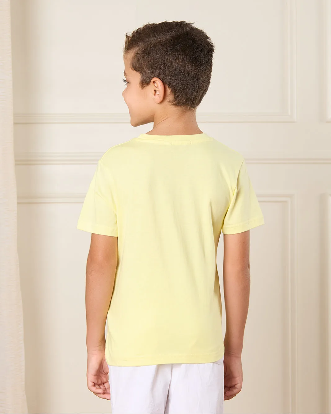 Boys Yellow Shark Print T-Shirt sold by Redtag product image thumbnail 3