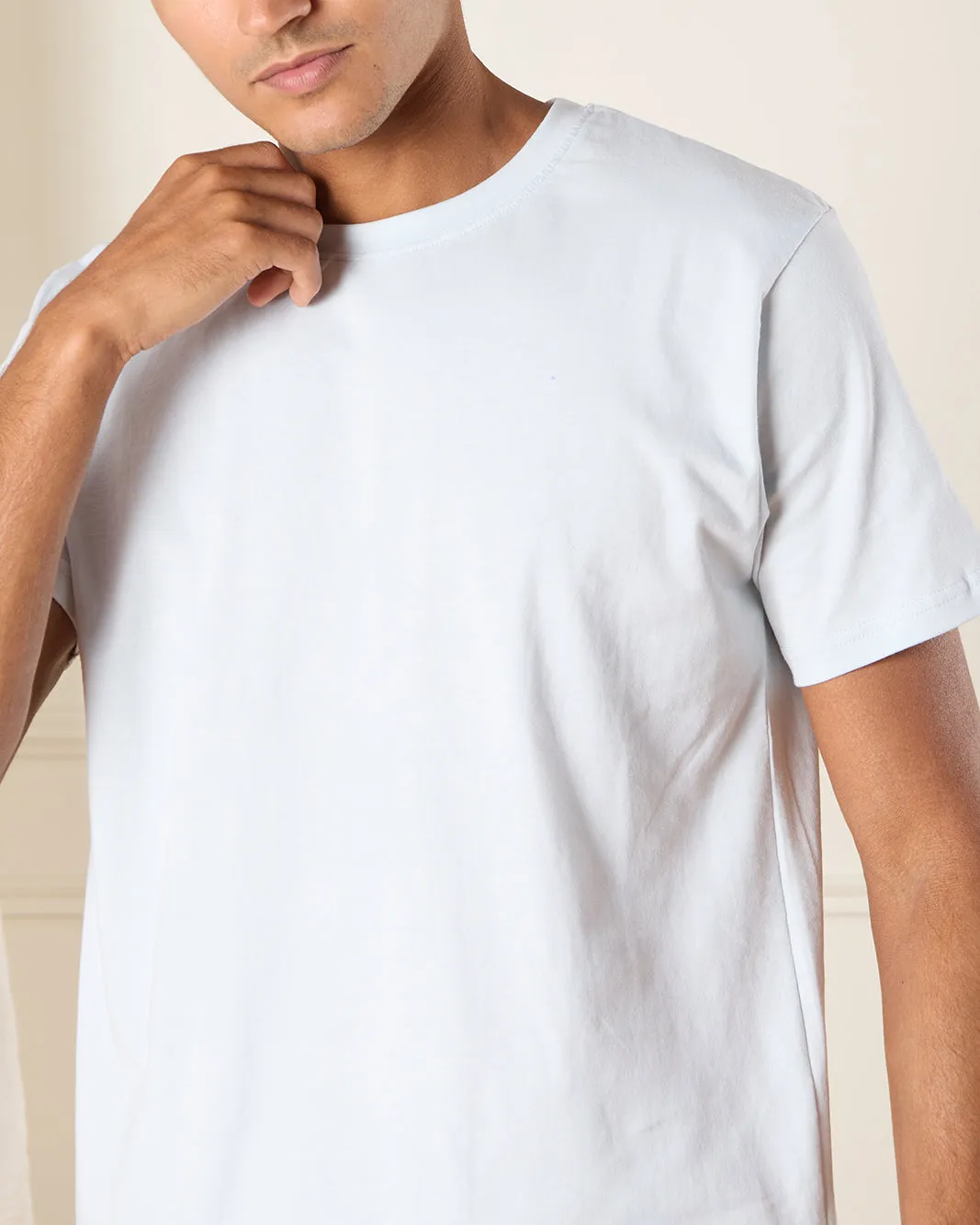 Men Blue Basic T-Shirt sold by Redtag product image thumbnail 4