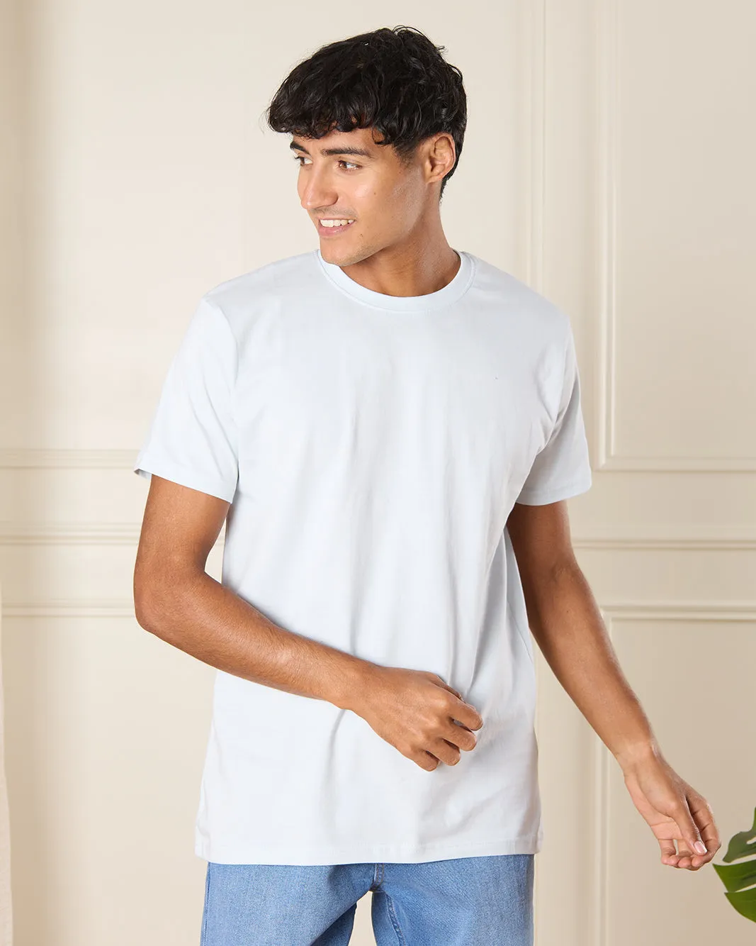 Men Blue Basic T-Shirt sold by Redtag