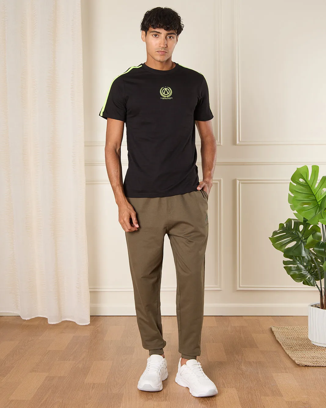 Men Black Graphic T-Shirt sold by Redtag product image thumbnail 2