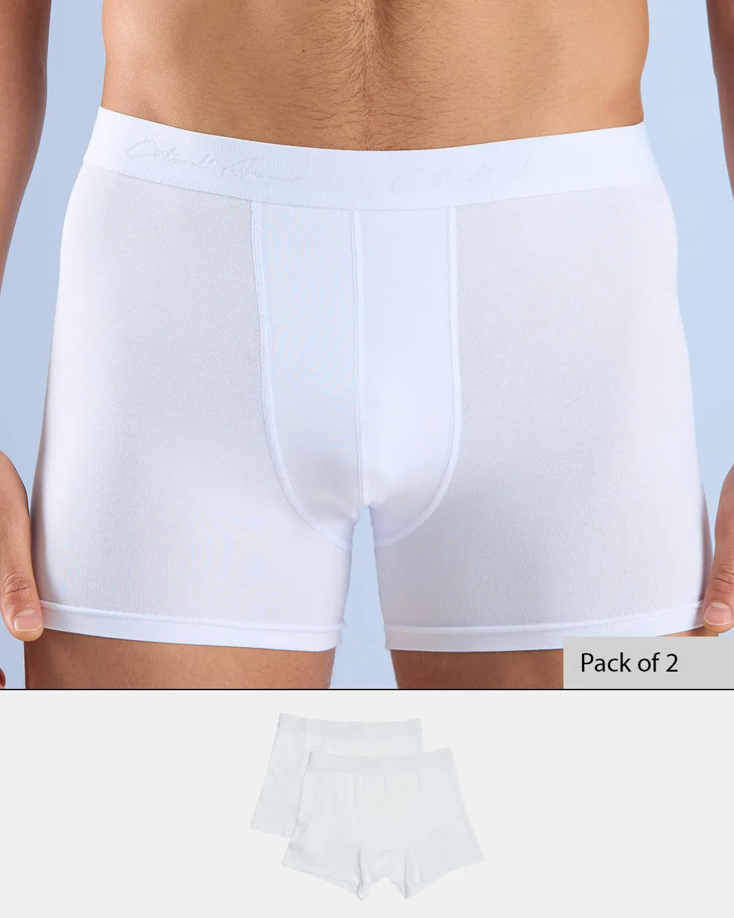 Men White Solid Brief Set (Pack of 2) sold by Redtag