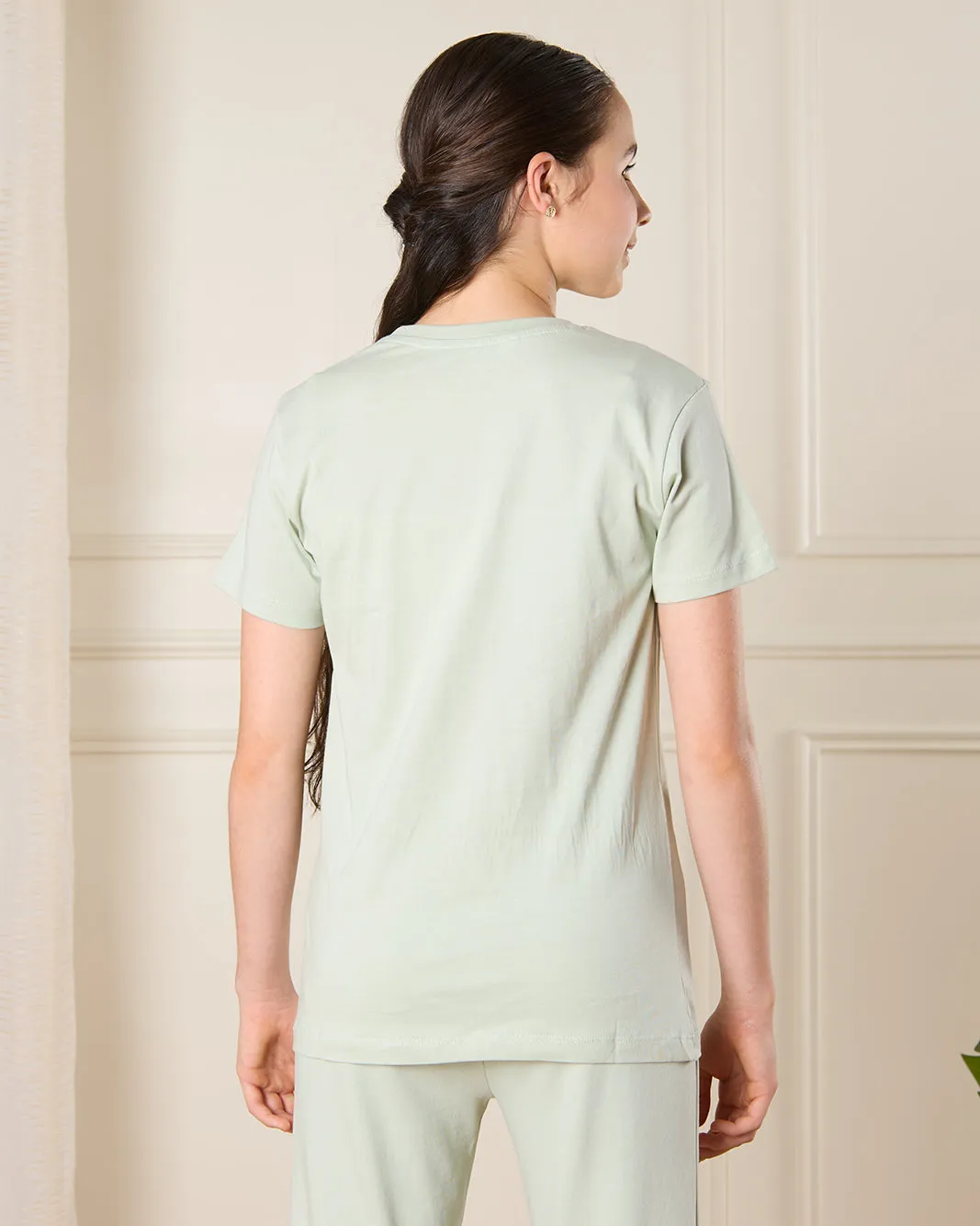 Senior Girls Green Printed T-Shirt sold by Redtag product image thumbnail 3