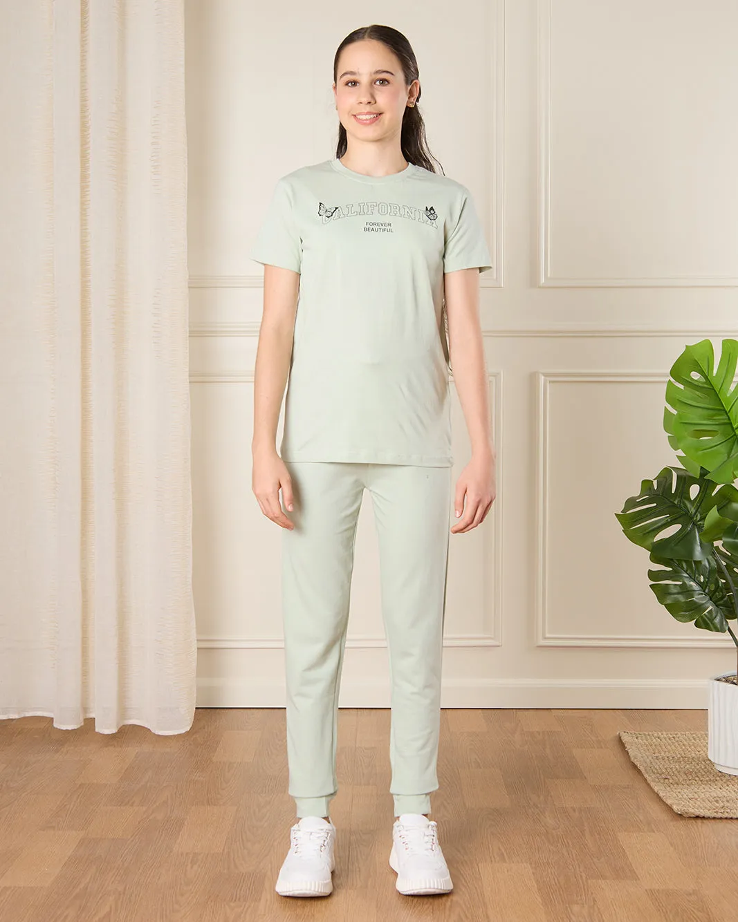 Senior Girls Green Printed T-Shirt sold by Redtag product image thumbnail 2