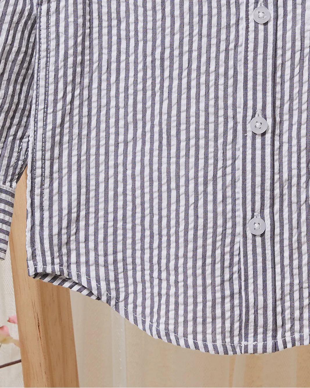 Infant Boys Navy Striped Shirt sold by Redtag product image thumbnail 3