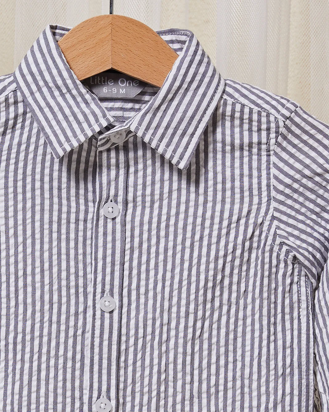 Infant Boys Navy Striped Shirt sold by Redtag product image thumbnail 2