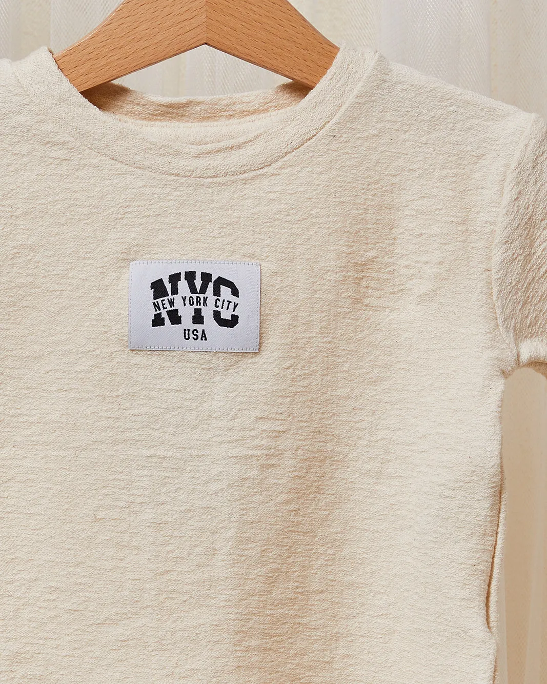Infant Boys Cream Loose Fit T-Shirt sold by Redtag product image thumbnail 2