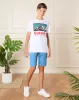 Senior Boys White Printed T-Shirt sold by Redtag