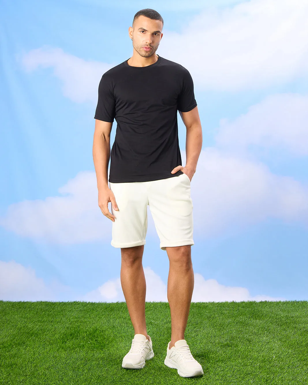 Men Black Solid T-shirt sold by Redtag product image thumbnail 2