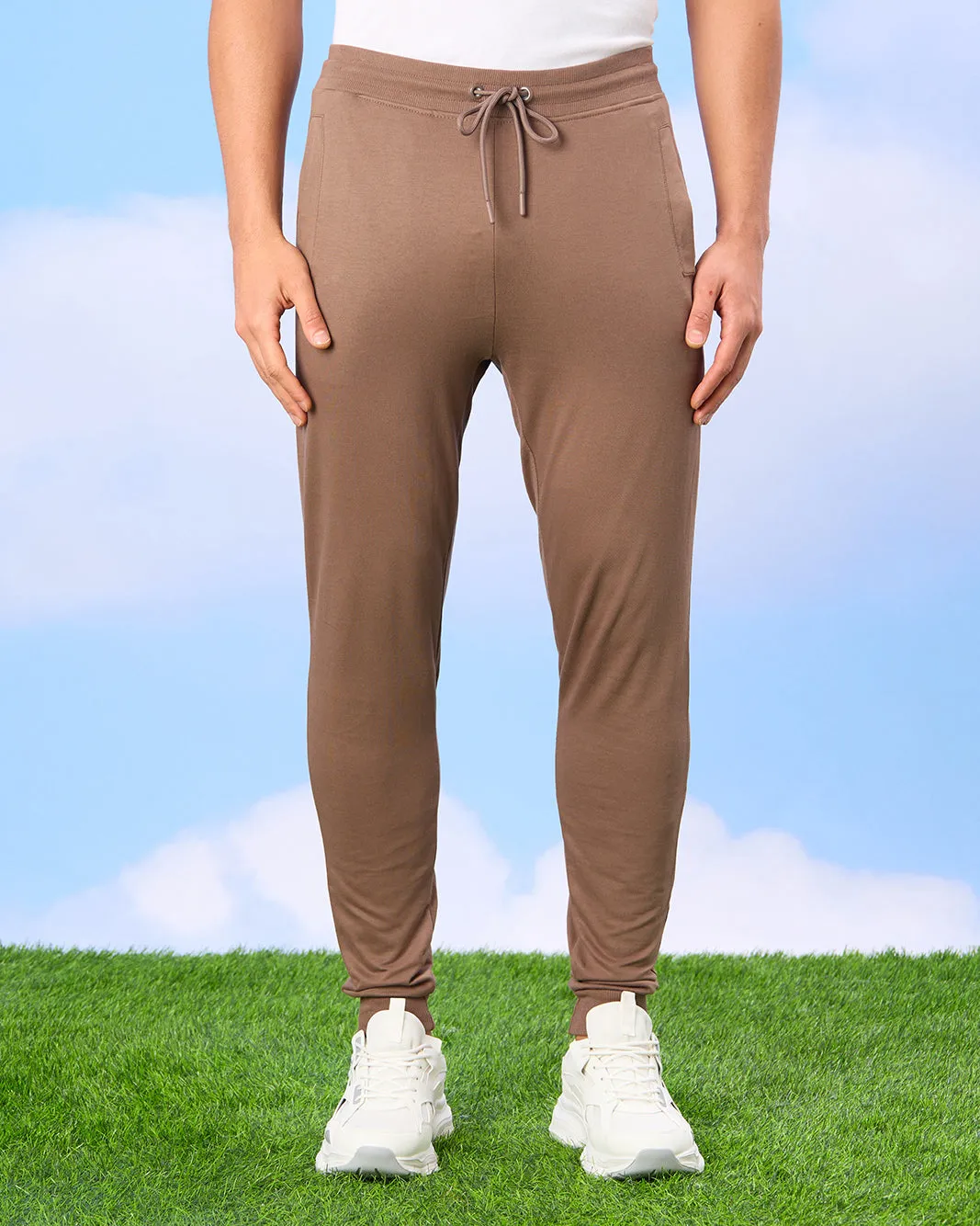 Men Brown Active Pants sold by Redtag