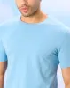 Men Blue Solid Active T-Shirt sold by Redtag