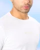 Men White Solid Active T-Shirt sold by Redtag