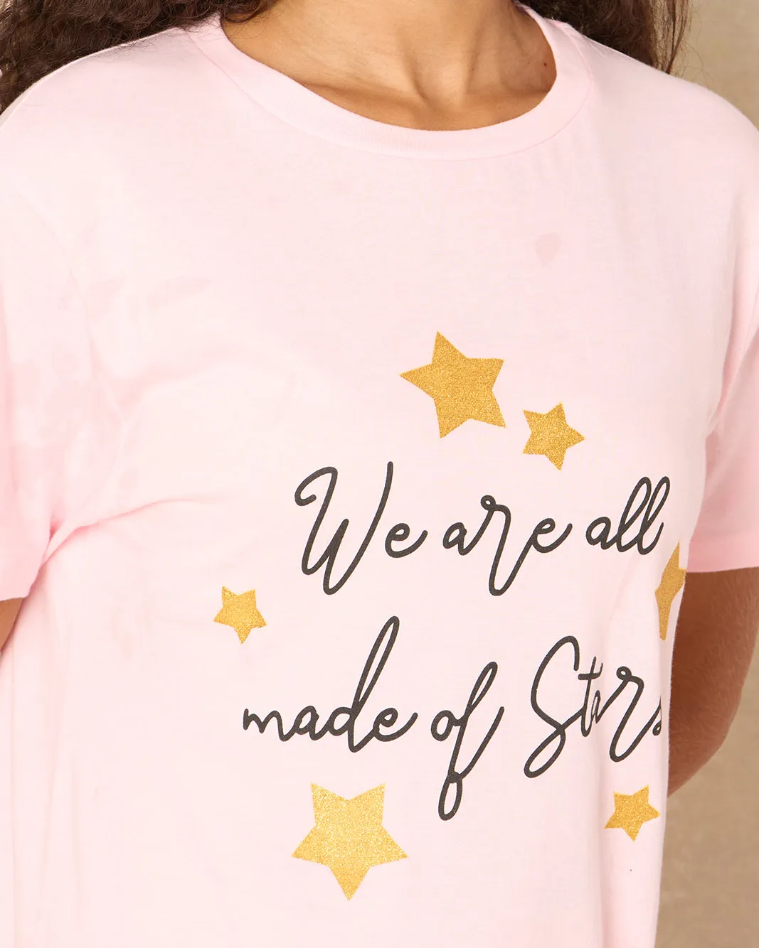 Women Pink Stars Print Nightshirt sold by Redtag product image thumbnail 4