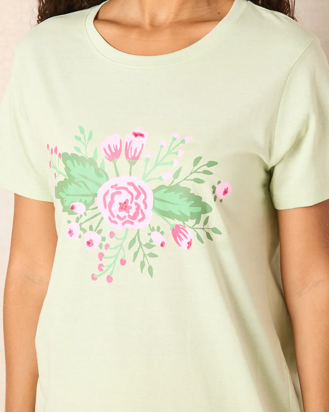 Women Green Printed Nightshirt sold by Redtag product image thumbnail 4