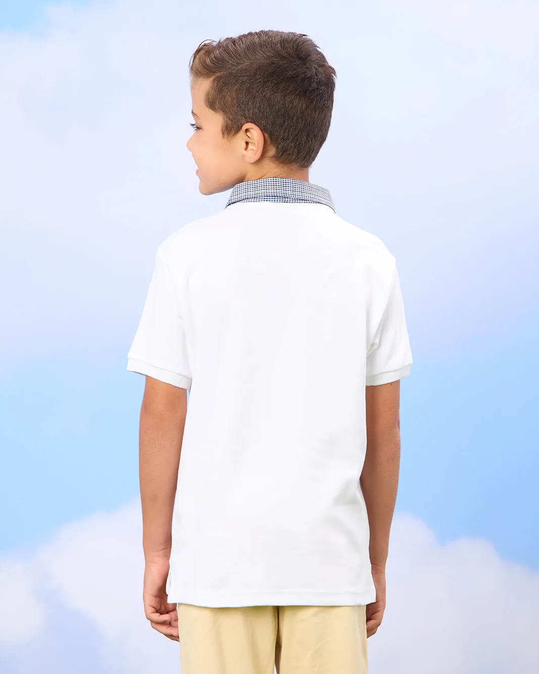 Boys White Polo Shirt sold by Redtag product image thumbnail 3