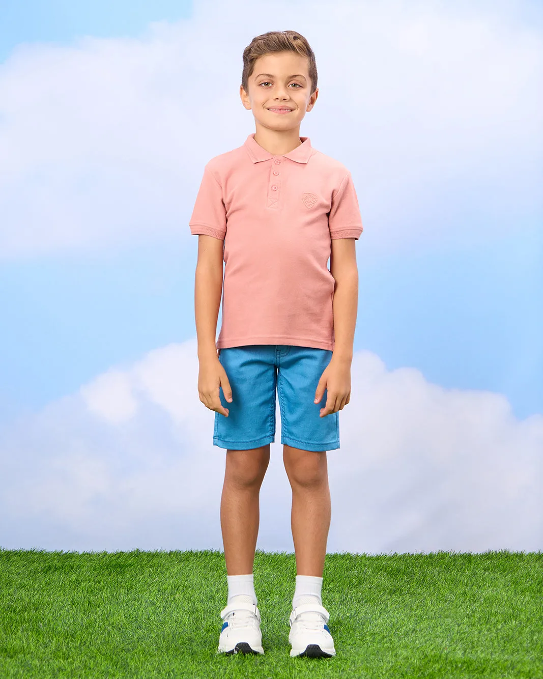 Boys Pink Solid Polo Shirt sold by Redtag product image thumbnail 2