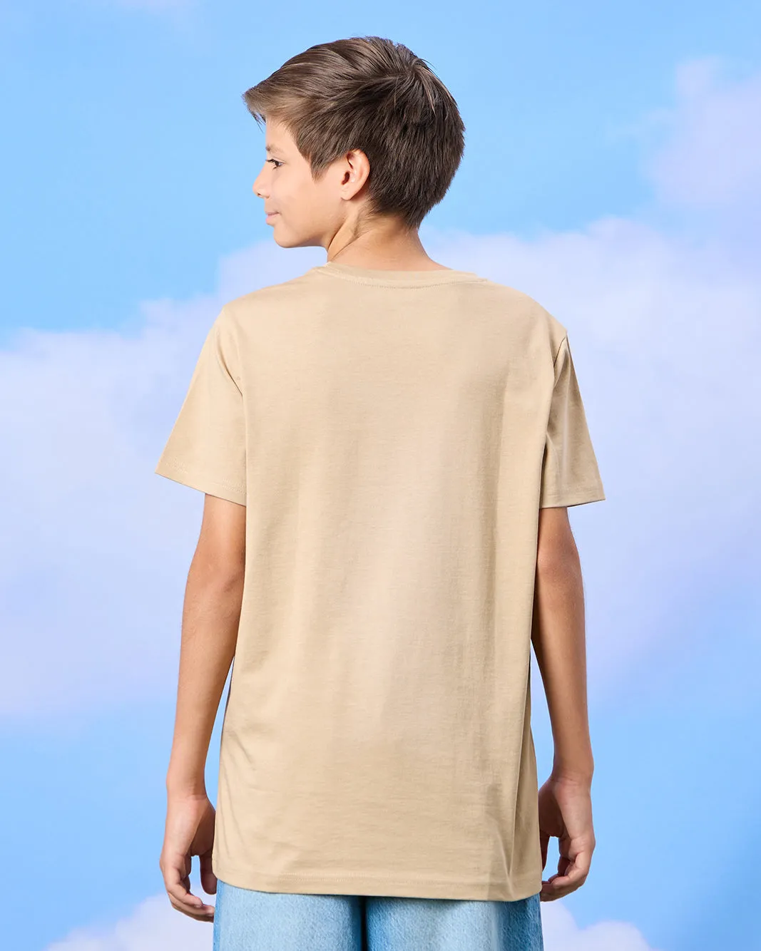 Senior Boys Beige Astronaut Print T-Shirt sold by Redtag product image thumbnail 3