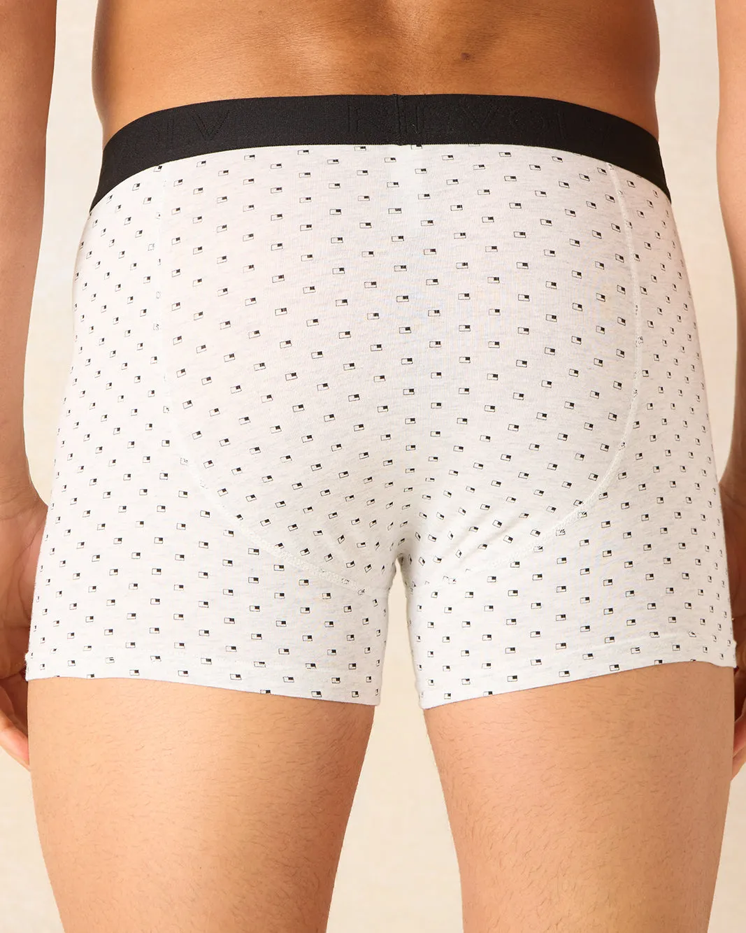 Men Ecru And Charcoal Boxers Brief Set (Pack of 2) sold by Redtag product image thumbnail 4