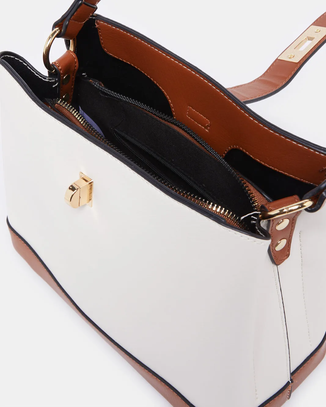 Women White And Beige Bucket Bag sold by Redtag product image thumbnail 4