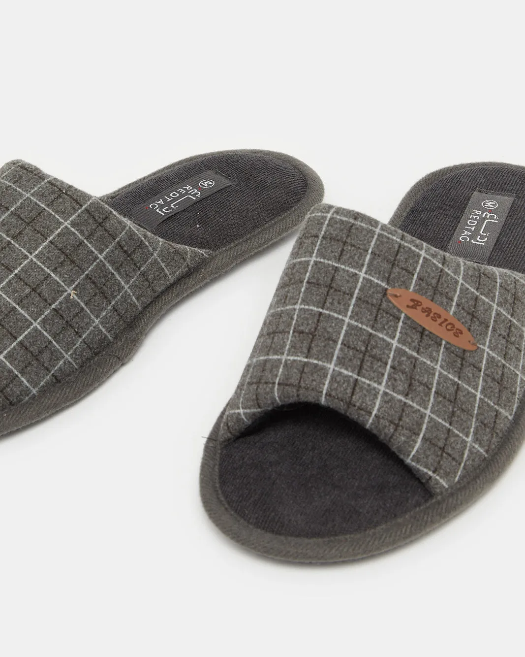 Men Grey Checkered Slipper sold by Redtag product image thumbnail 3