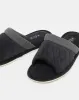 Men Black Textured Slipper sold by Redtag