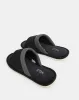 Men Black Textured Slipper sold by Redtag