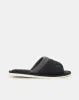 Men Black Textured Slipper sold by Redtag