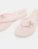 Women Pink Flower Trim Flip Flop sold by Redtag