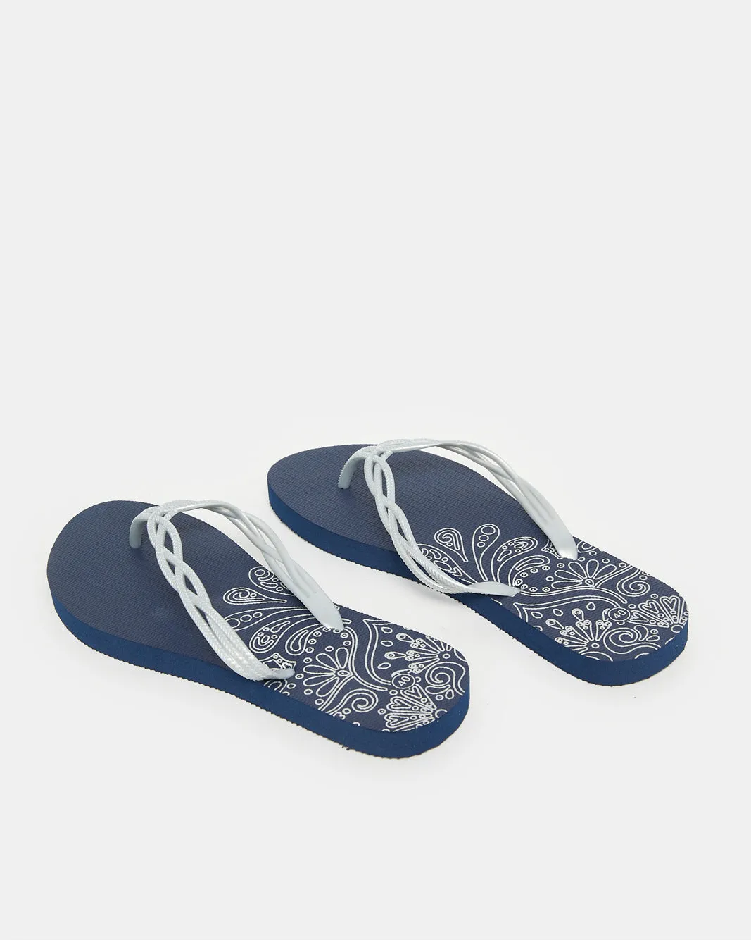 Women Blue With Silver Strap Flipflop sold by Redtag product image thumbnail 4