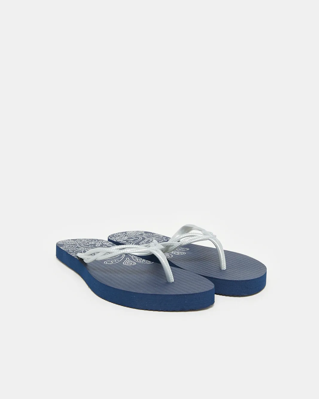 Women Blue With Silver Strap Flipflop sold by Redtag product image thumbnail 2