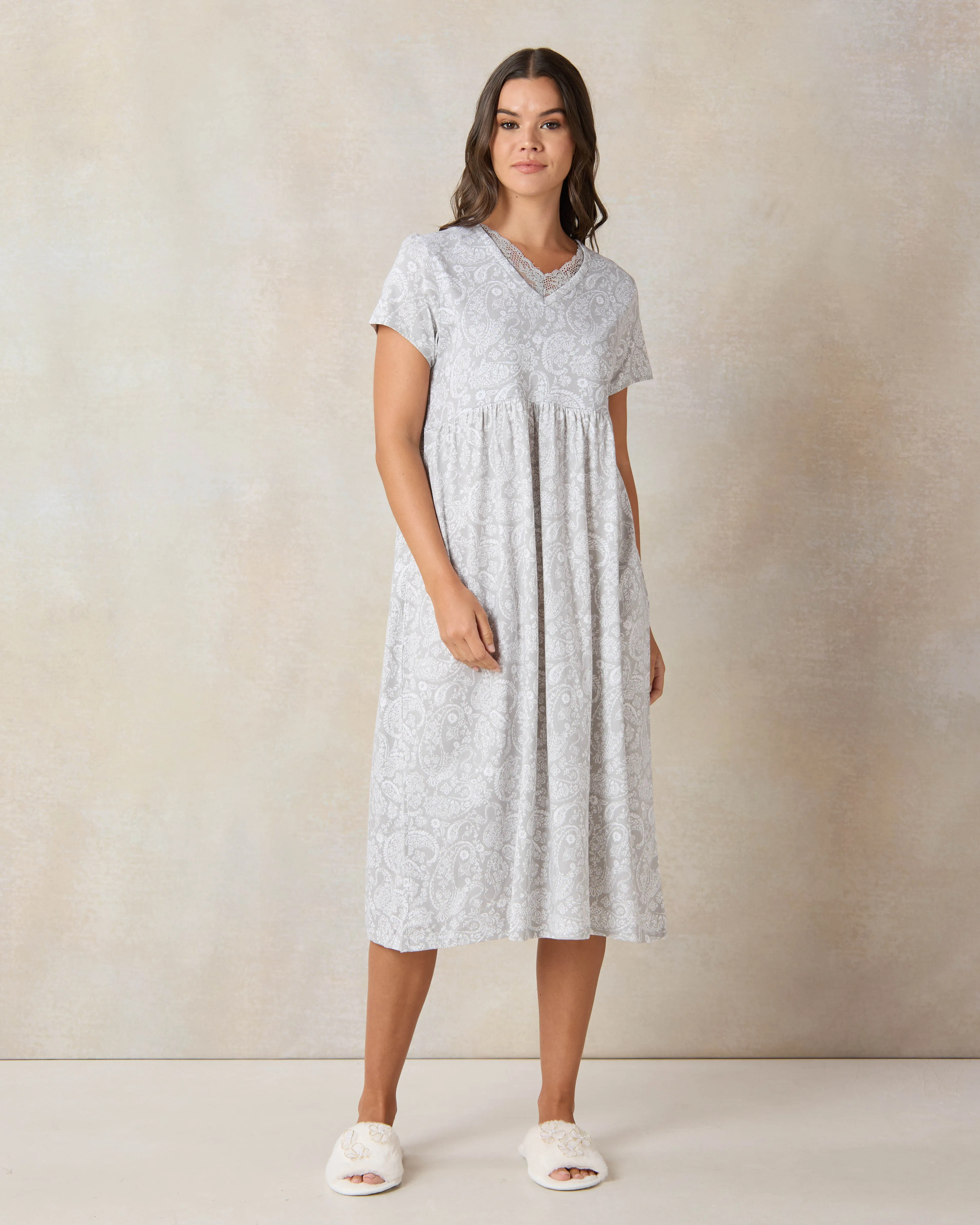 Women Blue Printed Nightgown sold by Redtag product image thumbnail 4