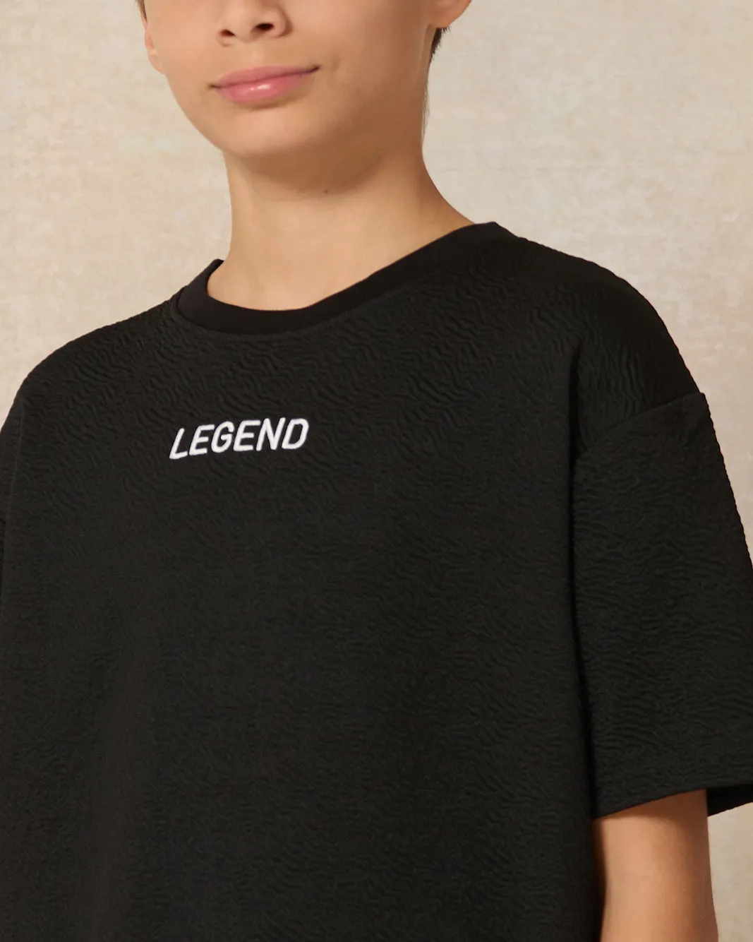 Senior Boys Black Printed T-Shirt sold by Redtag product image thumbnail 4