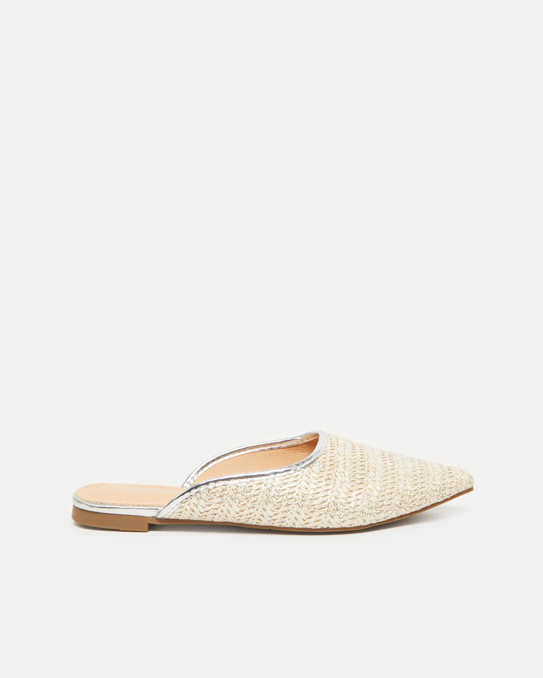 Women Beige Comfort Buckle Trim Mule sold by Redtag