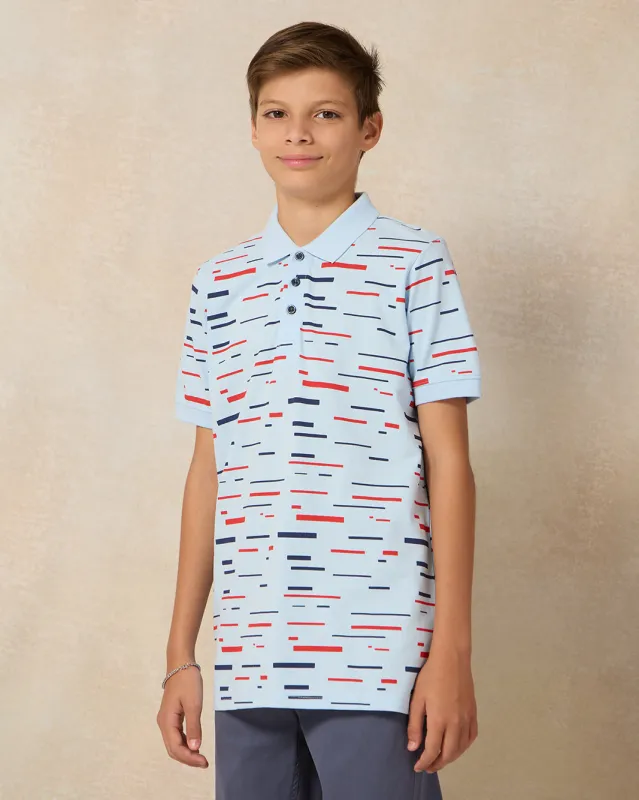 Senior Boys Blue Polo T-shirt sold by Redtag