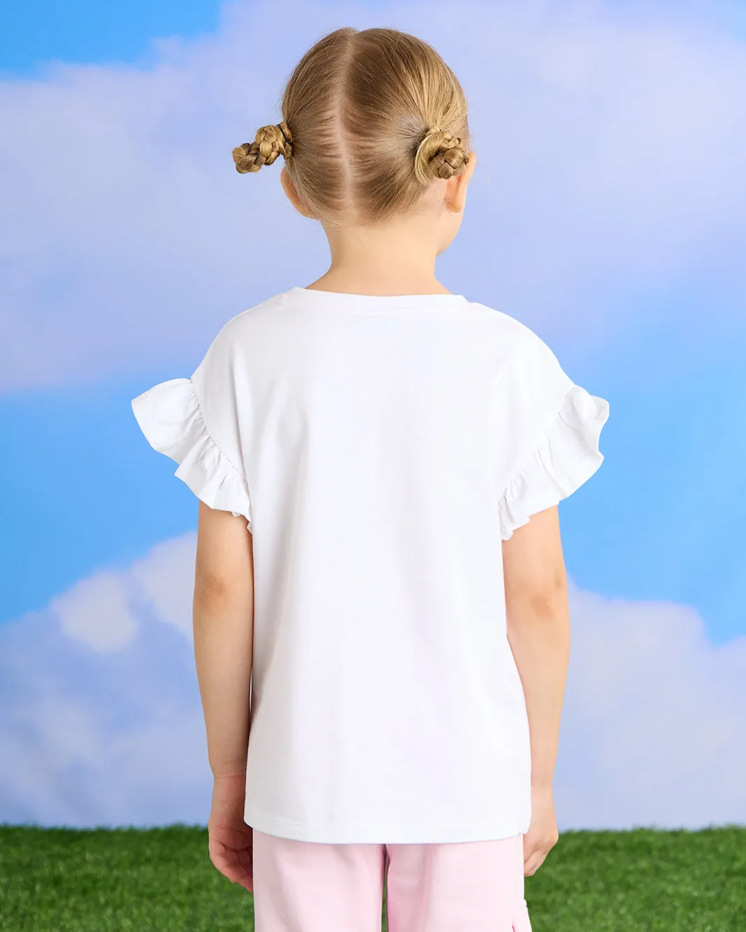 Girls White Hello Kitty & Friends Glitter Printed T-Shirt sold by Redtag product image thumbnail 3