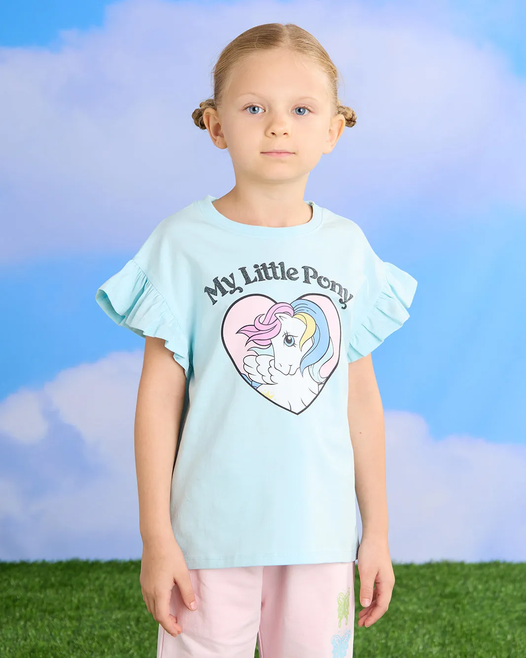 Girls Blue My Little Pony Glitter Printed T-Shirt sold by Redtag