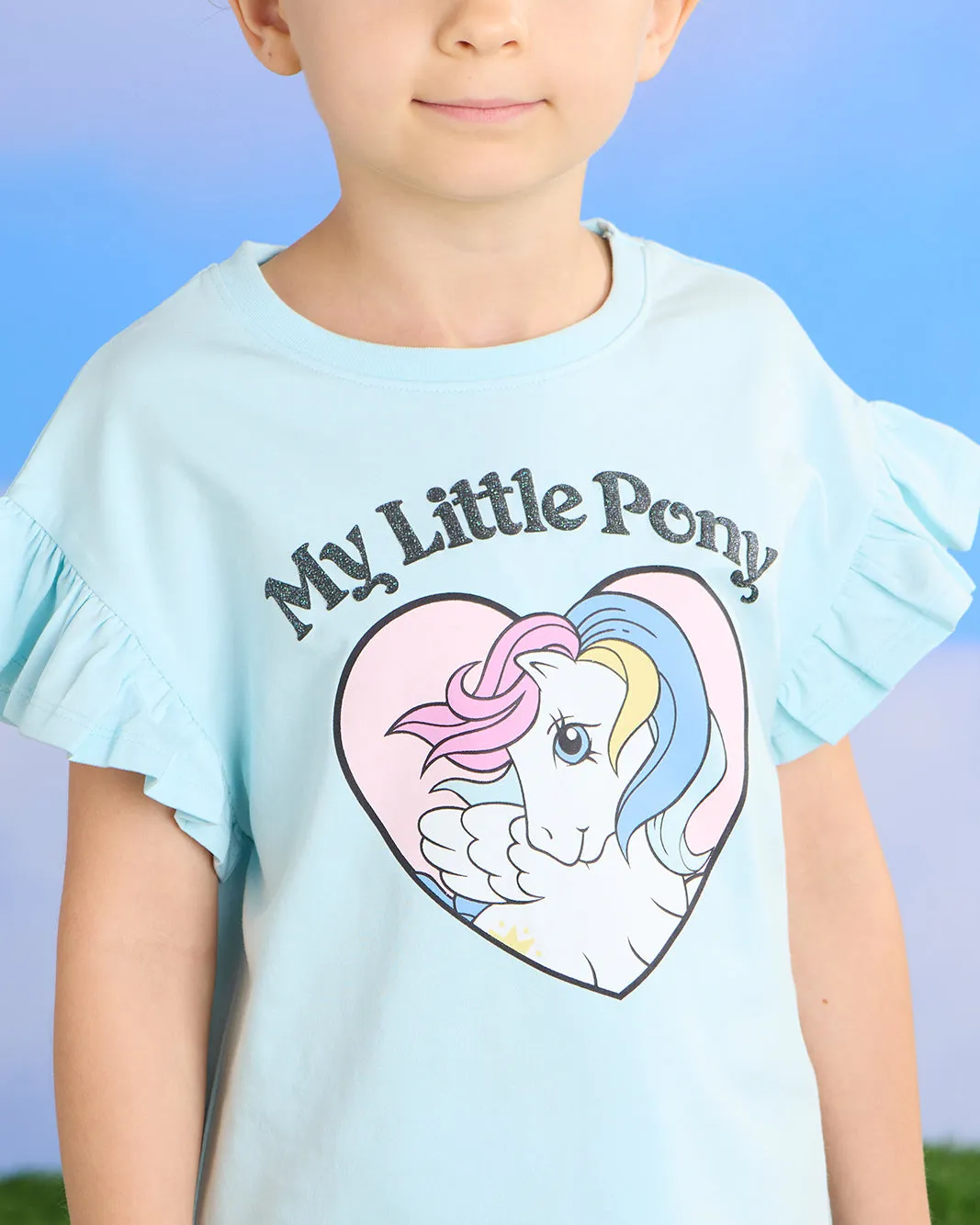 Girls Blue My Little Pony Glitter Printed T-Shirt sold by Redtag product image thumbnail 4