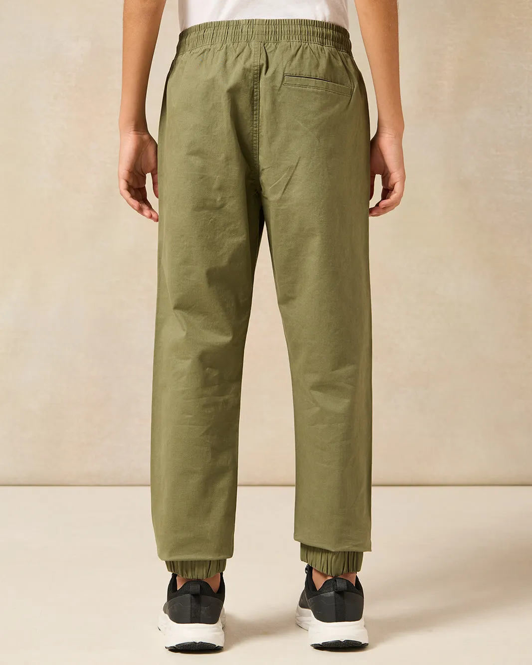 Senior Boys Olive Pull On Joggers sold by Redtag product image thumbnail 3