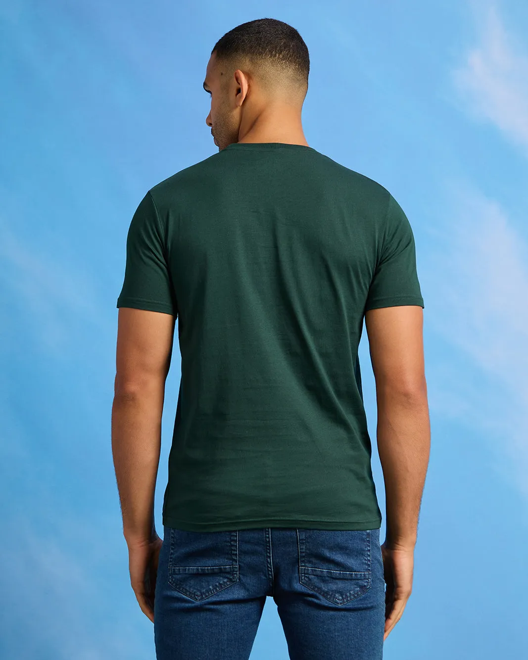 Men Green Graphic T-Shirt sold by Redtag product image thumbnail 3