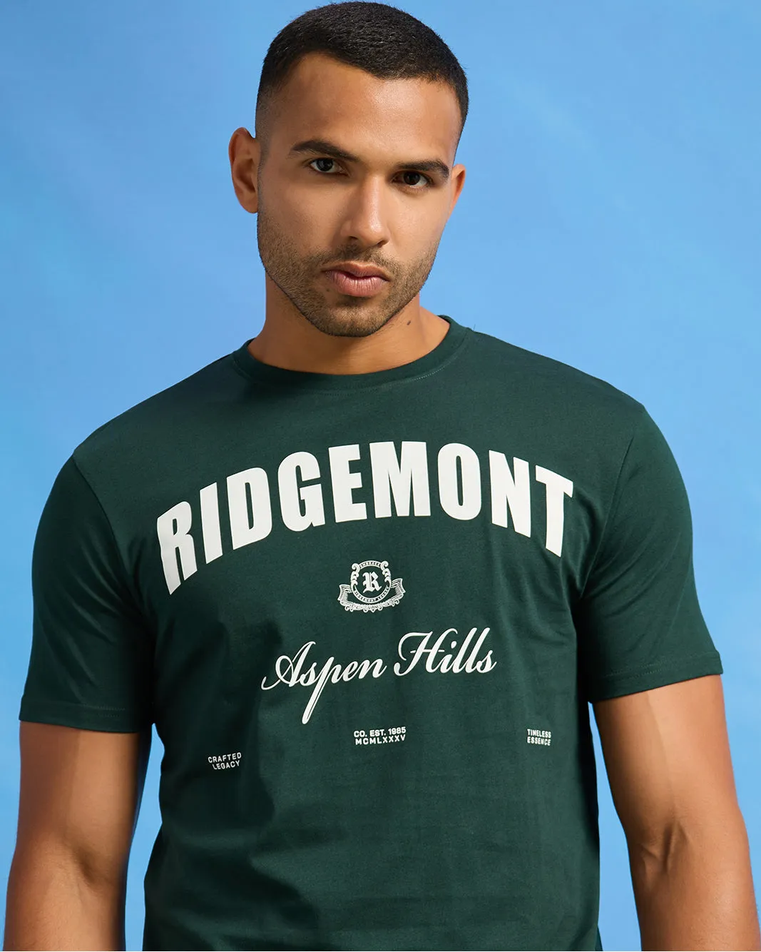 Men Green Graphic T-Shirt sold by Redtag product image thumbnail 4