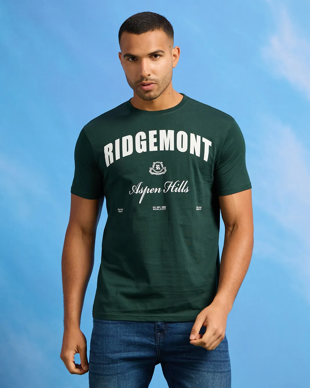 Men Green Graphic T-Shirt sold by Redtag