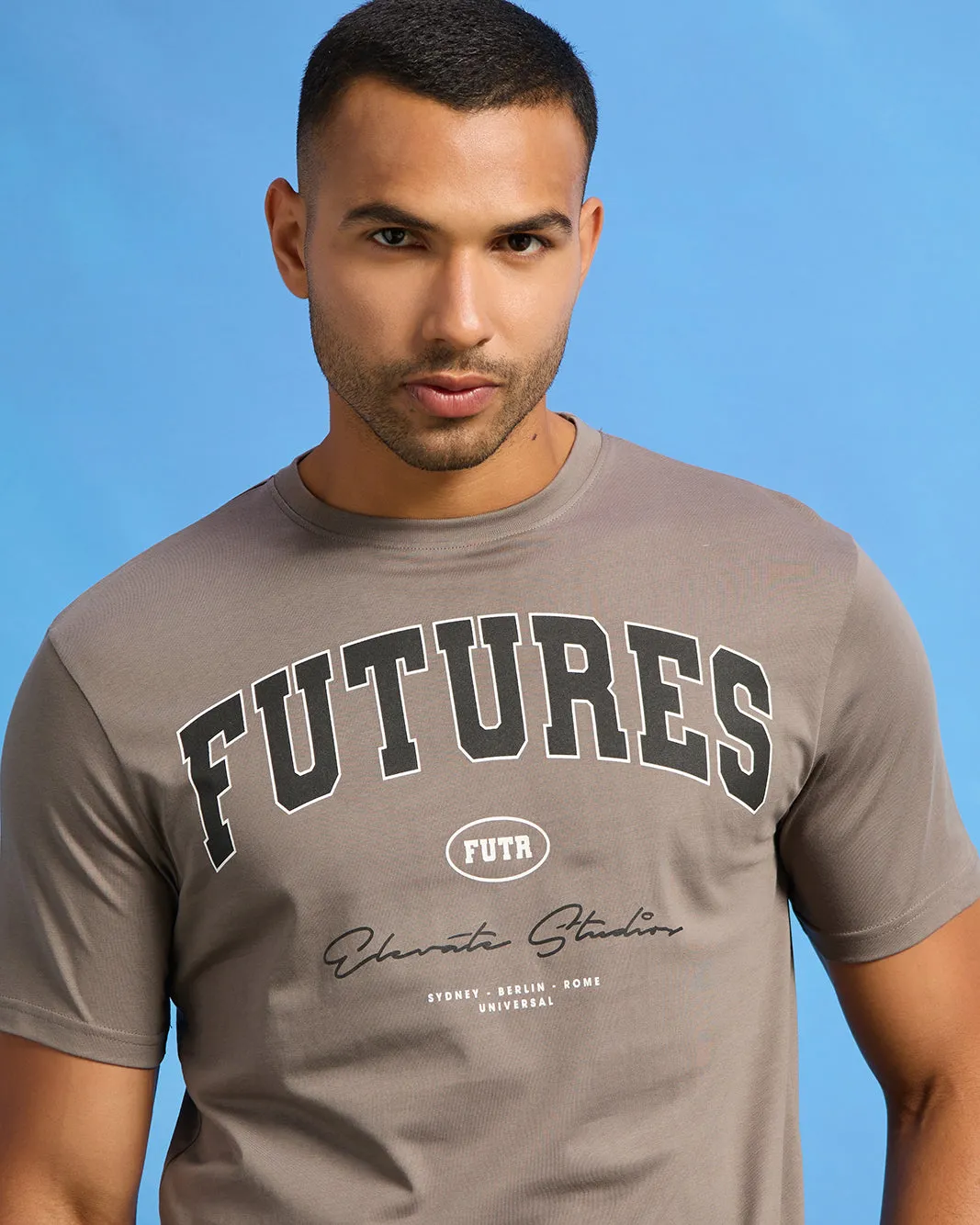 Men Grey Graphic T-Shirt sold by Redtag product image thumbnail 4